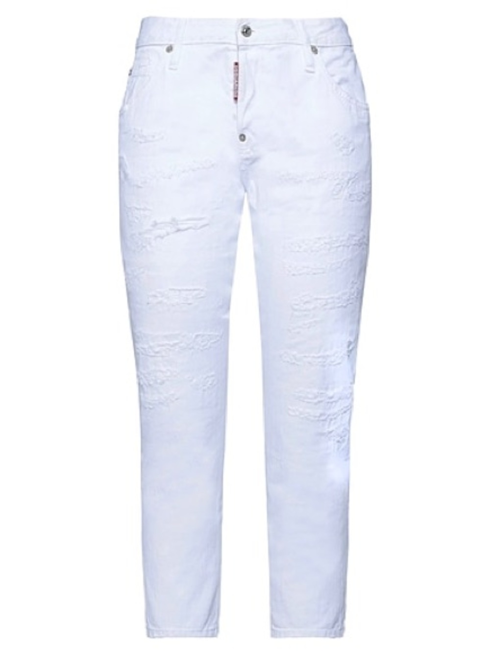 NWT DSQUSRED2 White Cool Girl Crop Distressed Jeans Size 42(US6) Italian